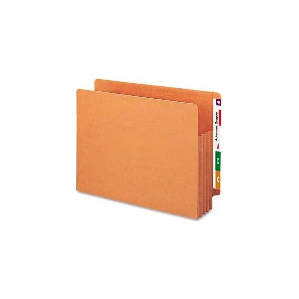 Smead Smead® 31/2" Accordion Expansion File TUFF Pockets, Straight Tab, Ltr, Redrope, 10/Box